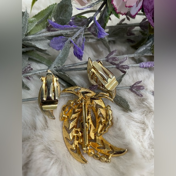 Stunning Vintage Set of Brooch and Earrings - Picture 5 of 7